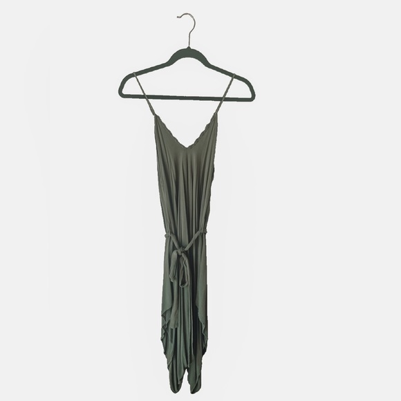 Vici Collection Wide Leg Jumpsuit with Tie - Picture 2 of 4